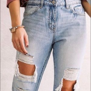 KanCan Distressed Relaxed Fit GF Jeans (ankle)